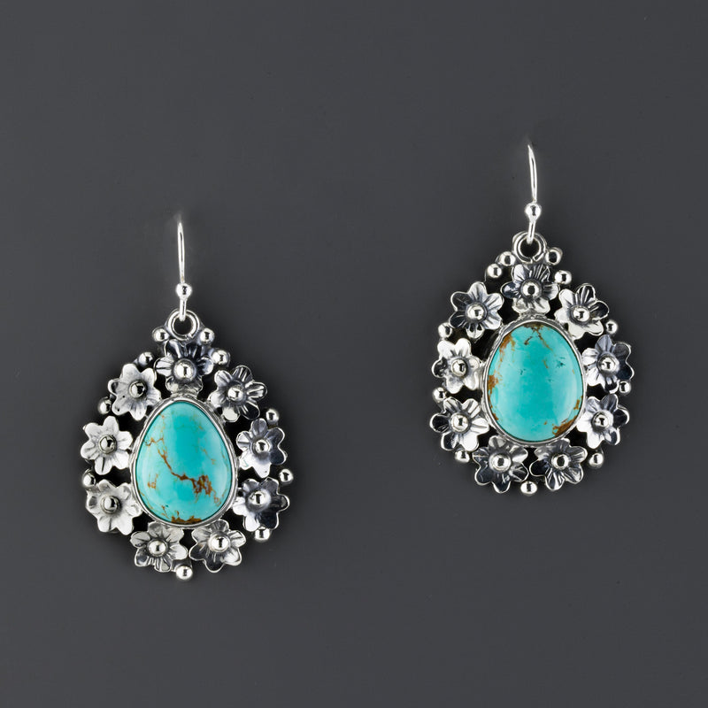 garden spirit handmade turquoise earrings