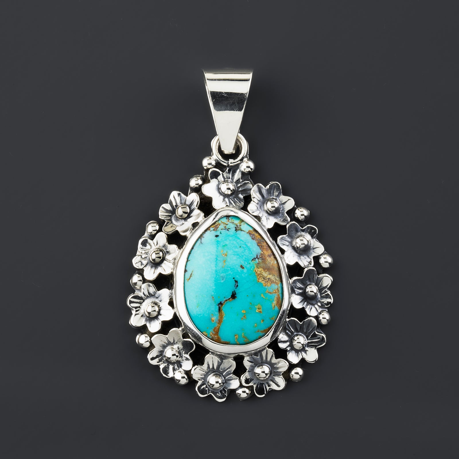 garden spirit handmade turquoise pendant