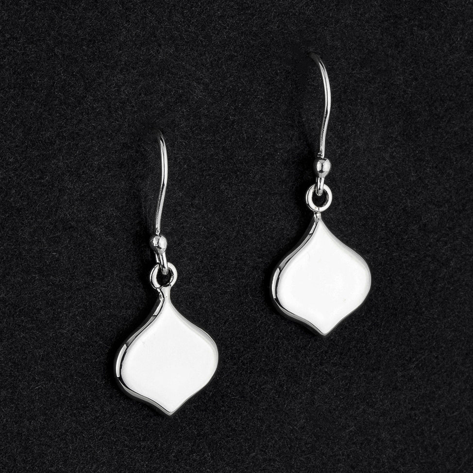 gilded petal sterling silver dangle earrings