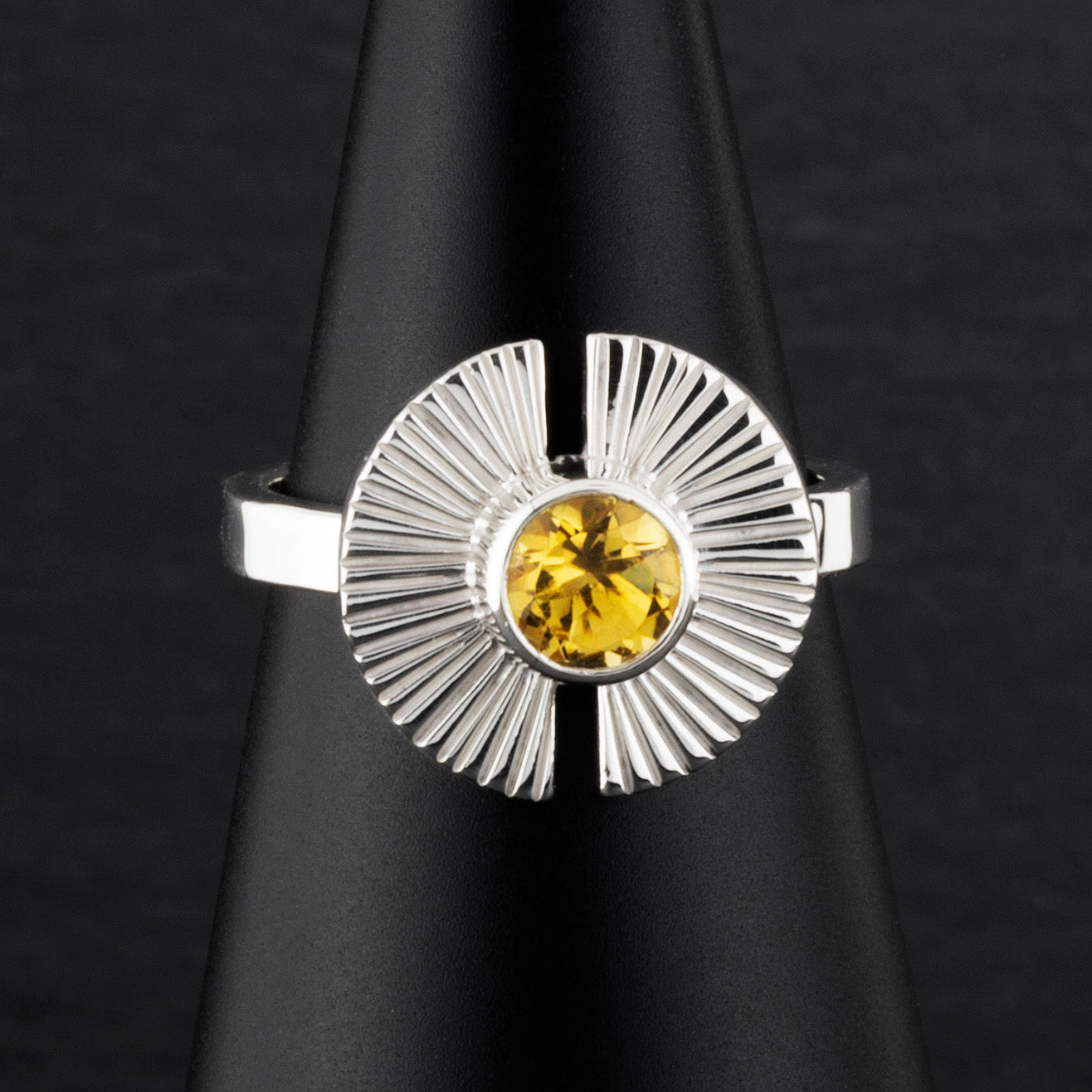 golden radiance citrine ring
