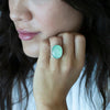 Sterling Silver Chrysoprase Ring