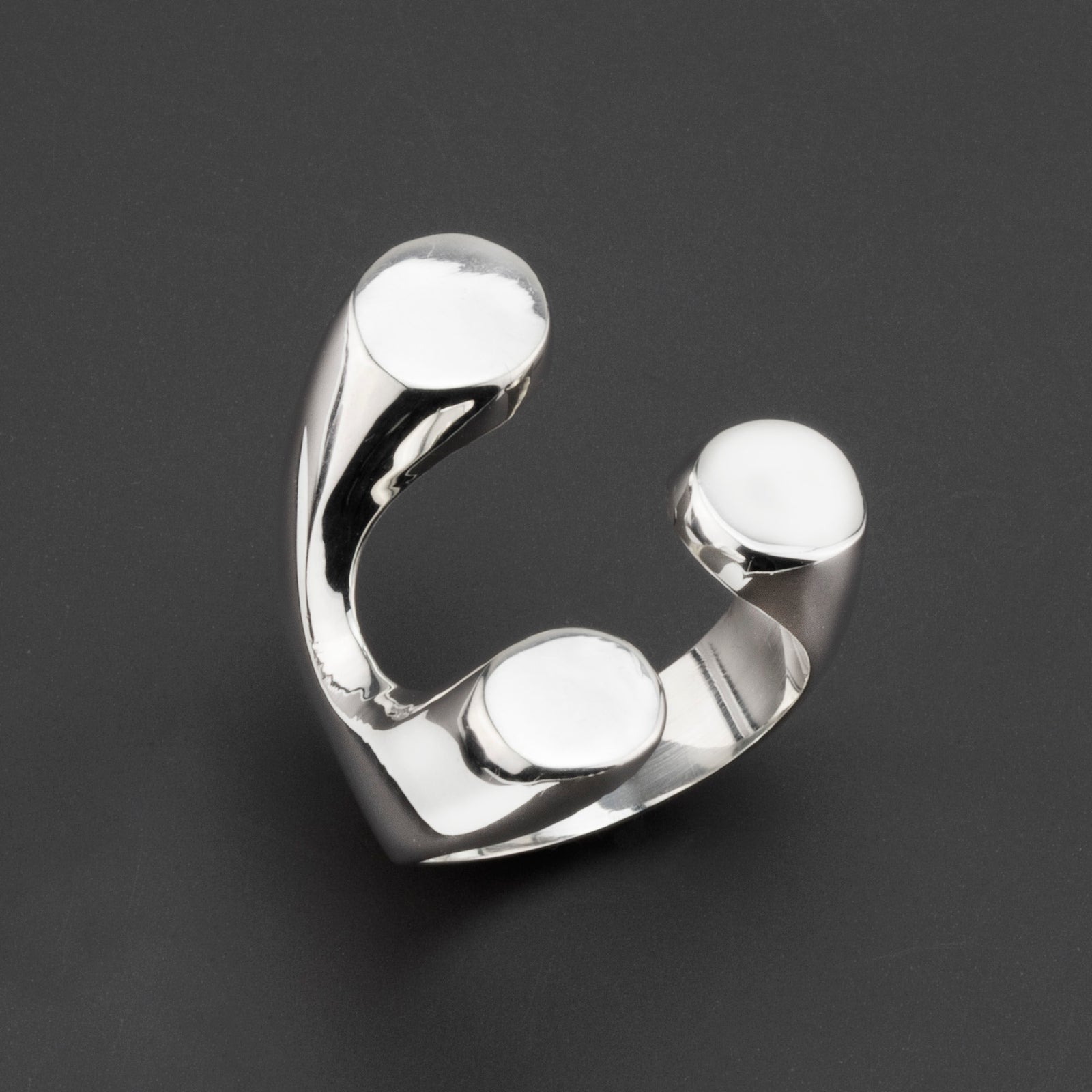 grip chunky slver statement ring