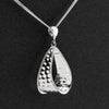 halo fold hammered silver pendant