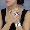 Molten Drama Huge Hammered Silver Ring