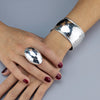 Molten Drama Huge Hammered Silver Ring
