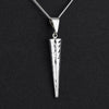 hammered silver cone shaped pendant