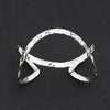 hammered silver cut out cuff bracelet