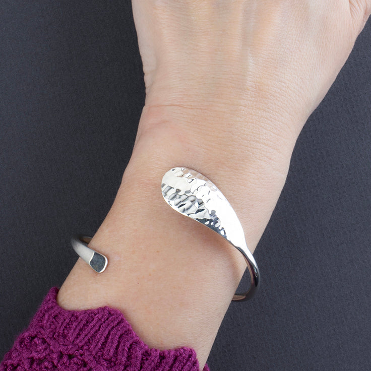 Sterling Silver Teardrop Wrap Bracelet