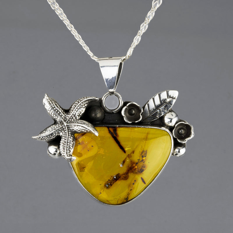 handcrafted amber pendant
