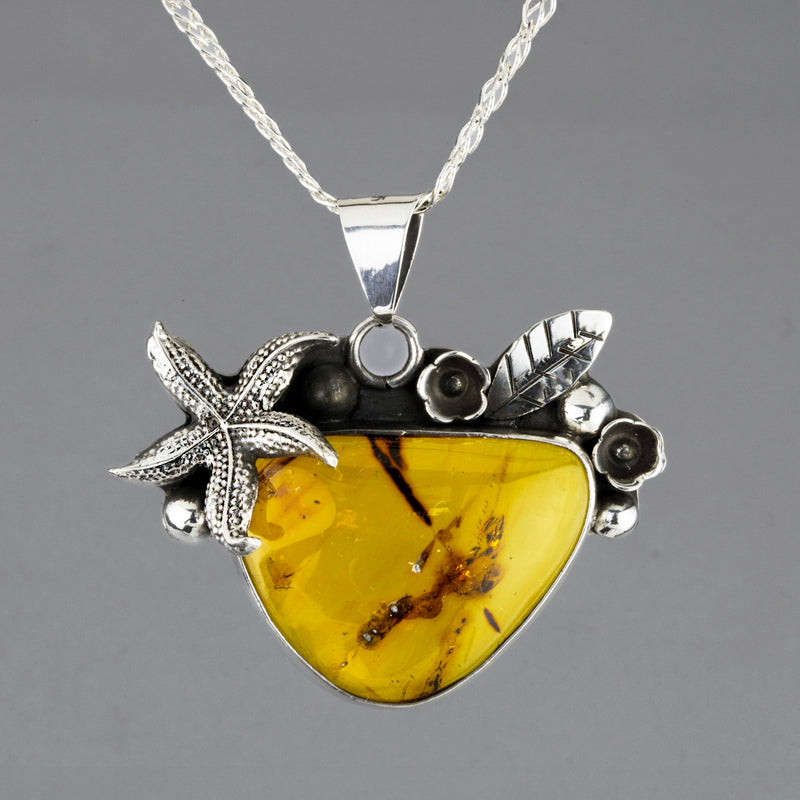 Sea Treasure Amber Pendant