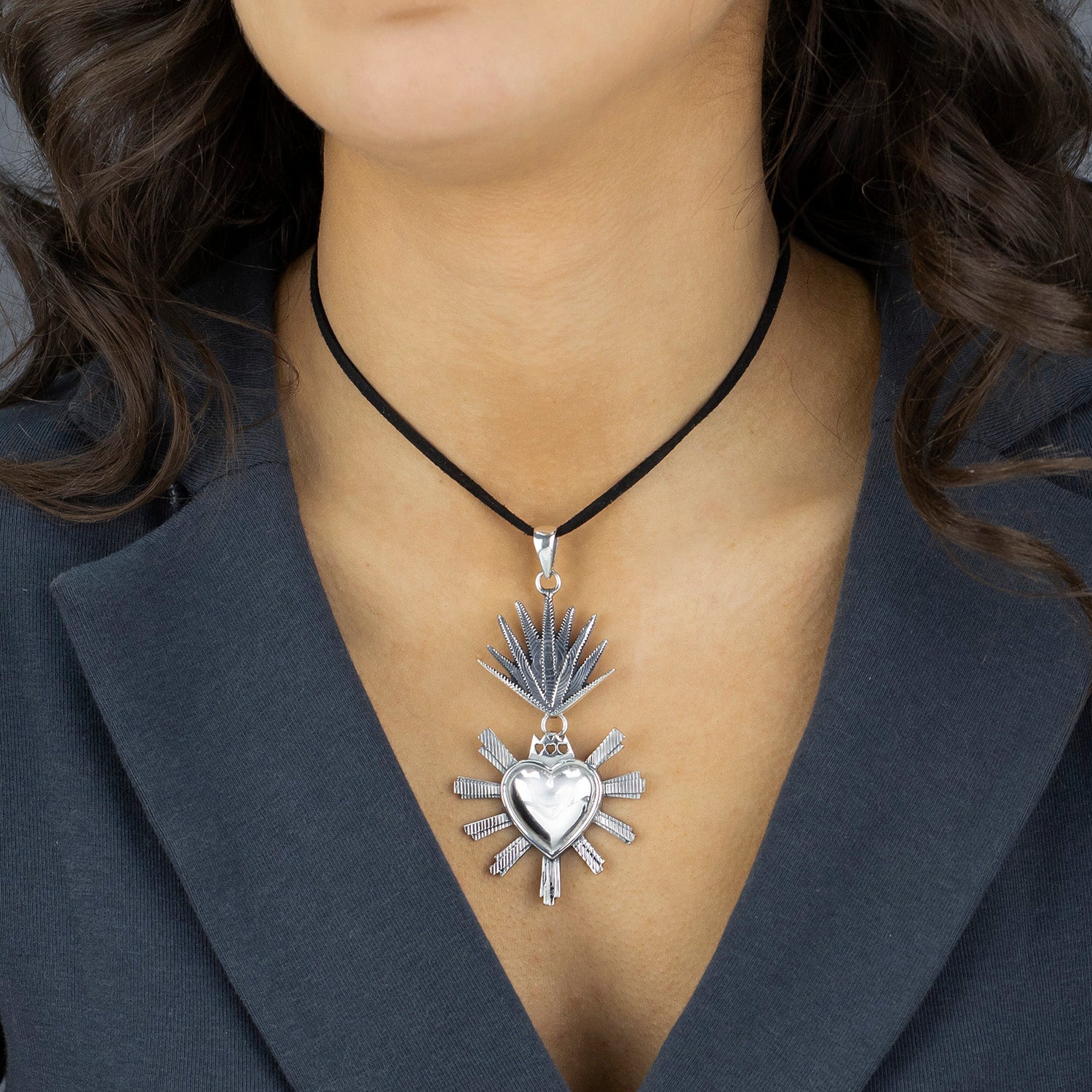 Corazon Ardiente Mexican Silver Pendant
