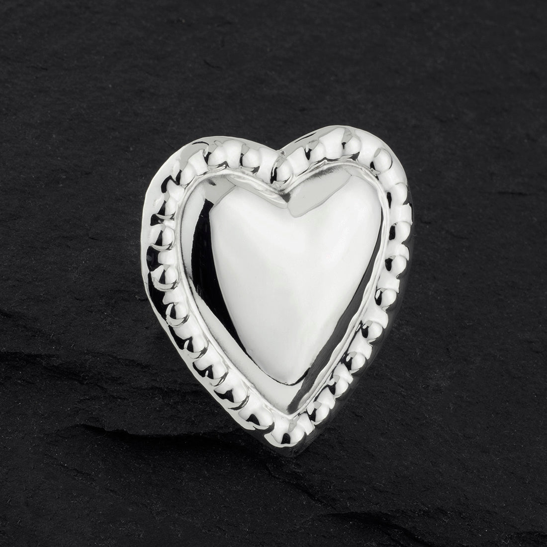 heartbreaker oversized Mexican silver ring