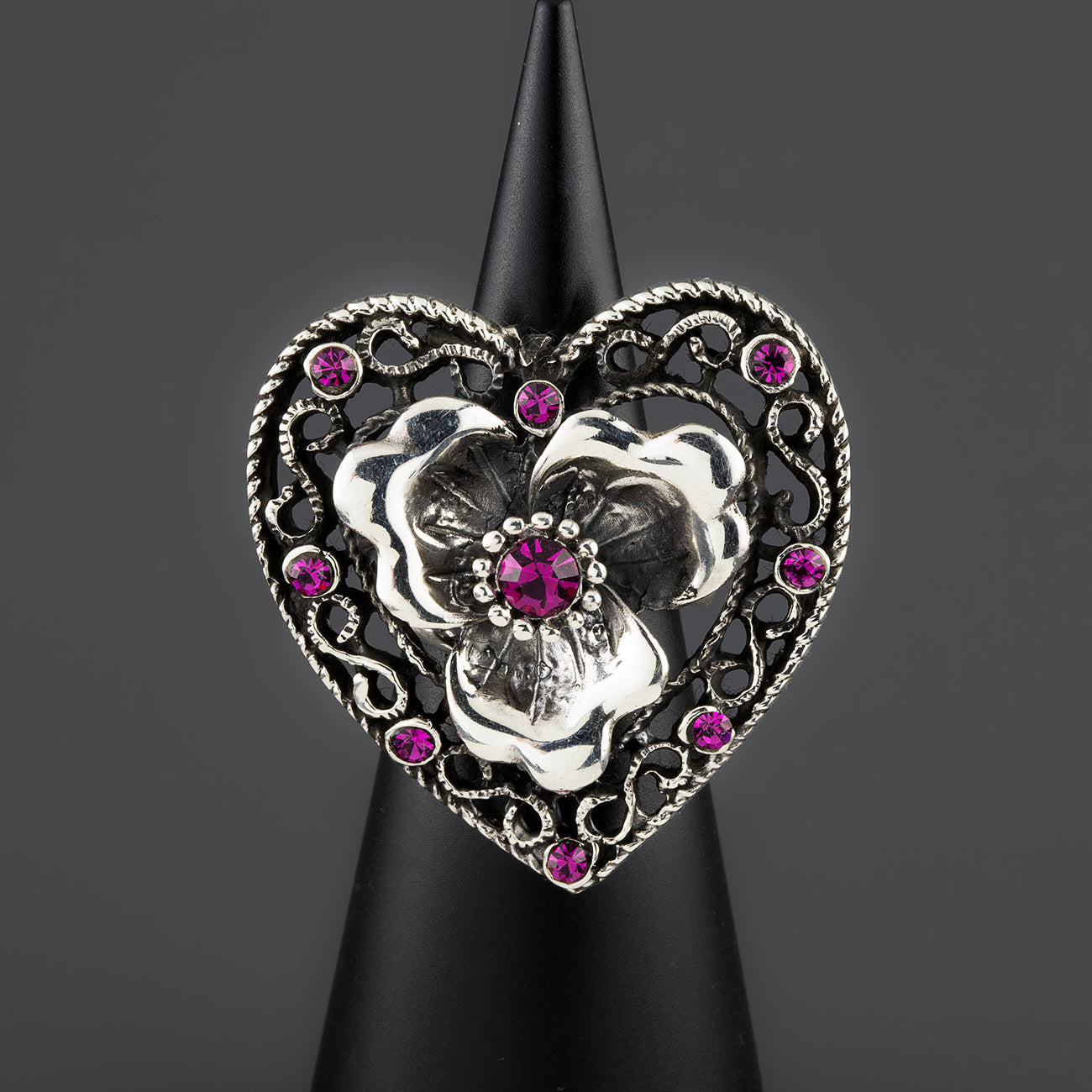 heartfire artisan silver ring