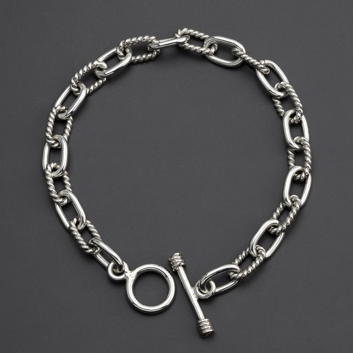 high tide sterling silver link bracelet