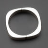 Modern Angle Sterling Silver Hinged Bangle