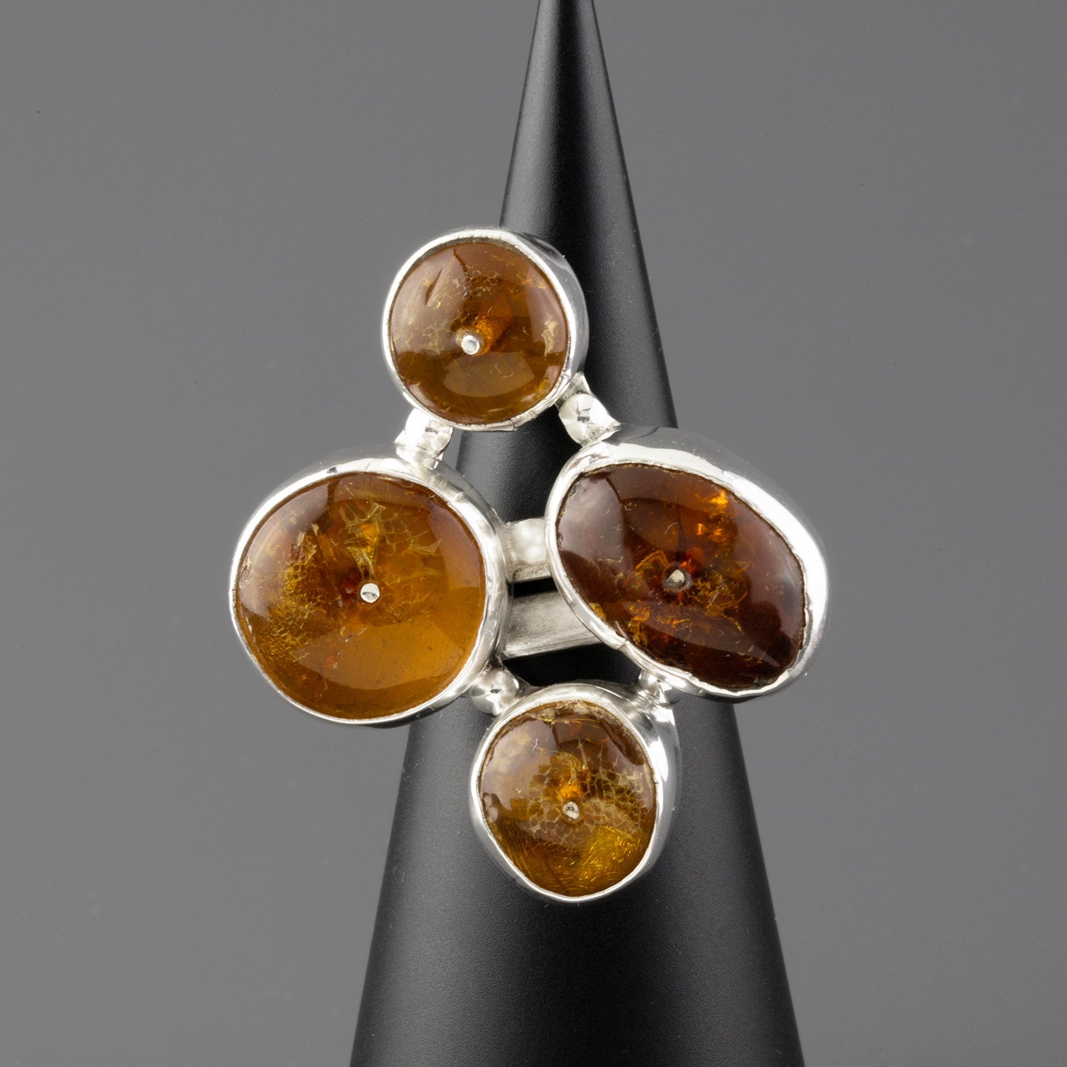 Honey Cluster Amber Ring