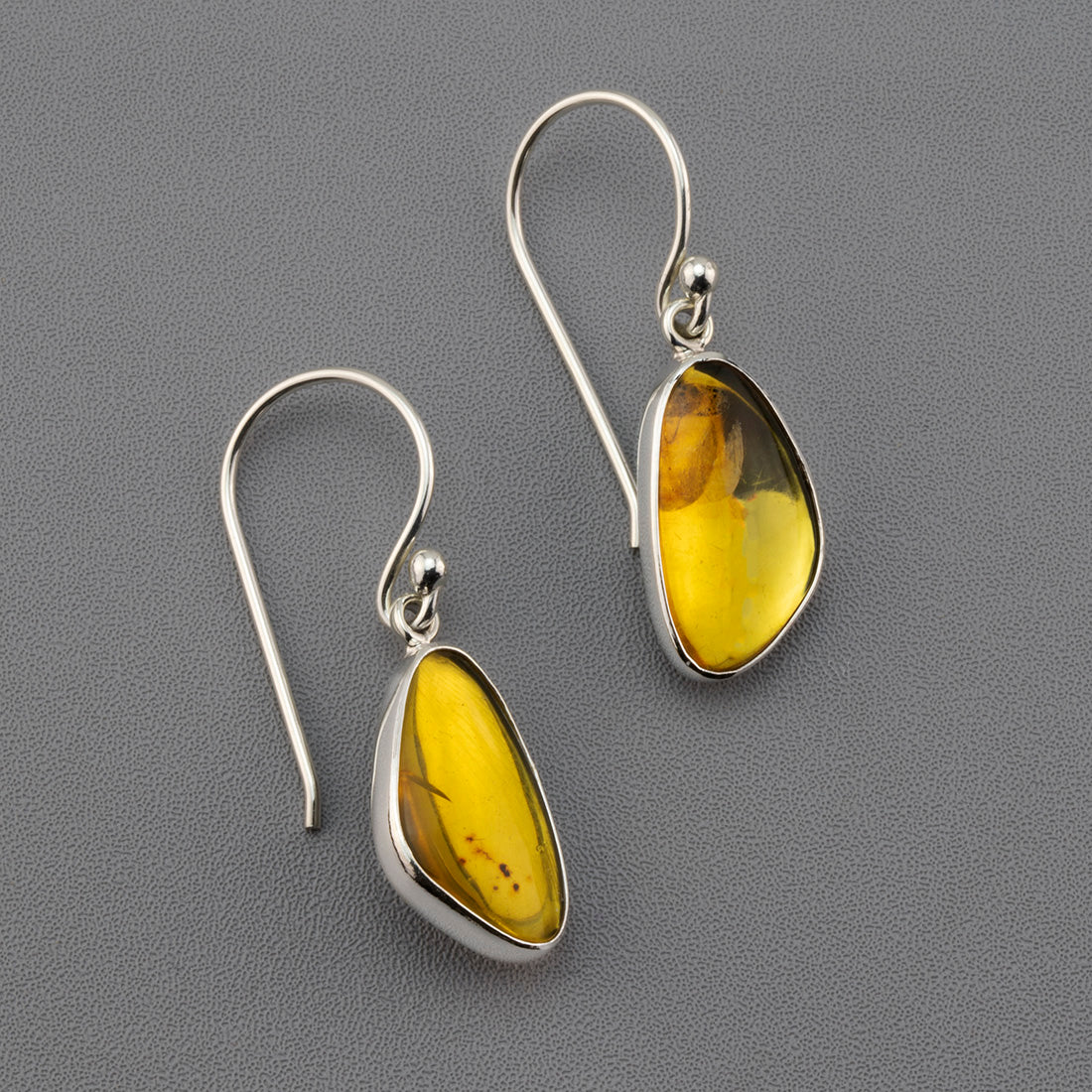 honey glow amber dangle earrings