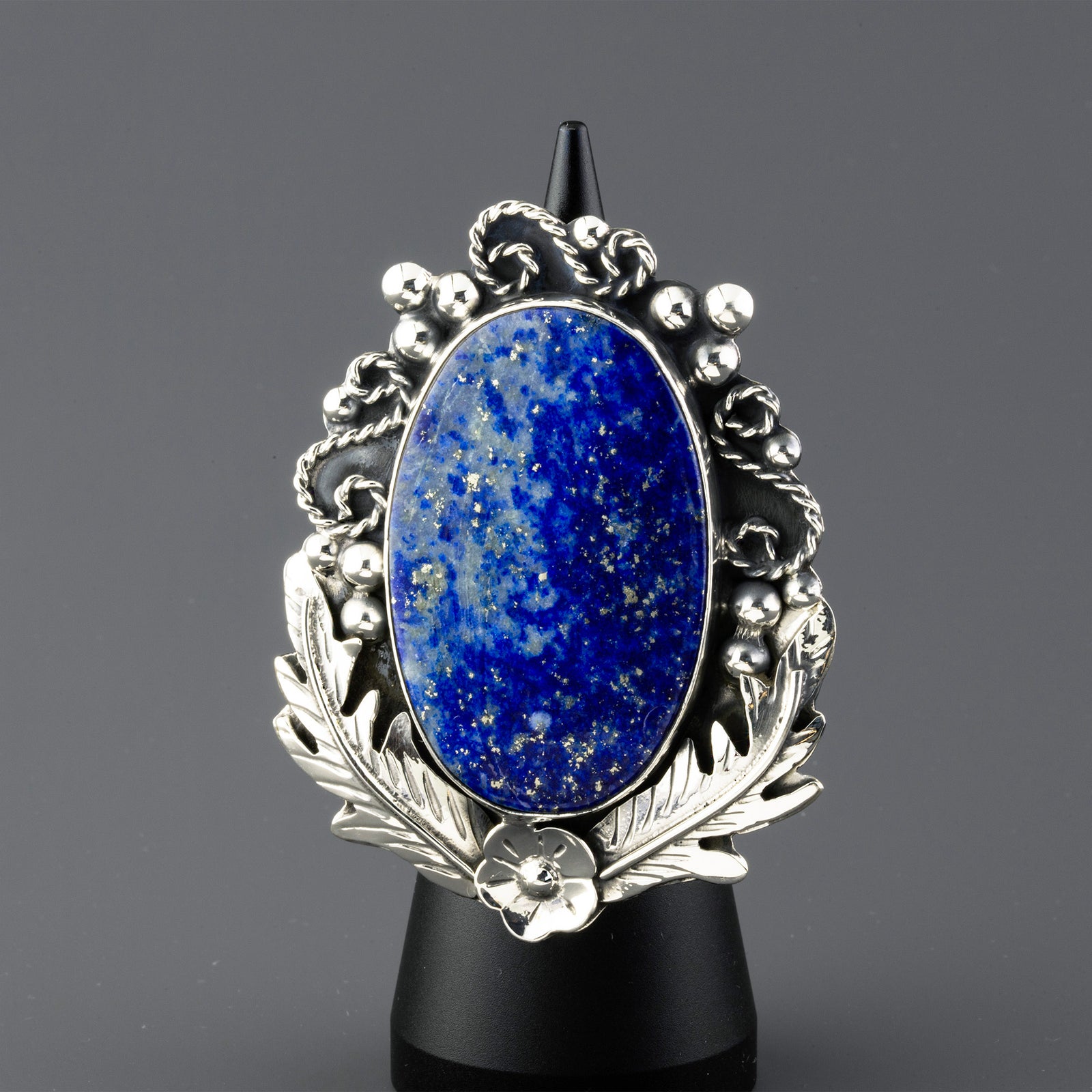 Lapis Garden Large Mexican Silver Ring