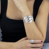 Hummingbirds Mexican Silver Cuff Bracelet