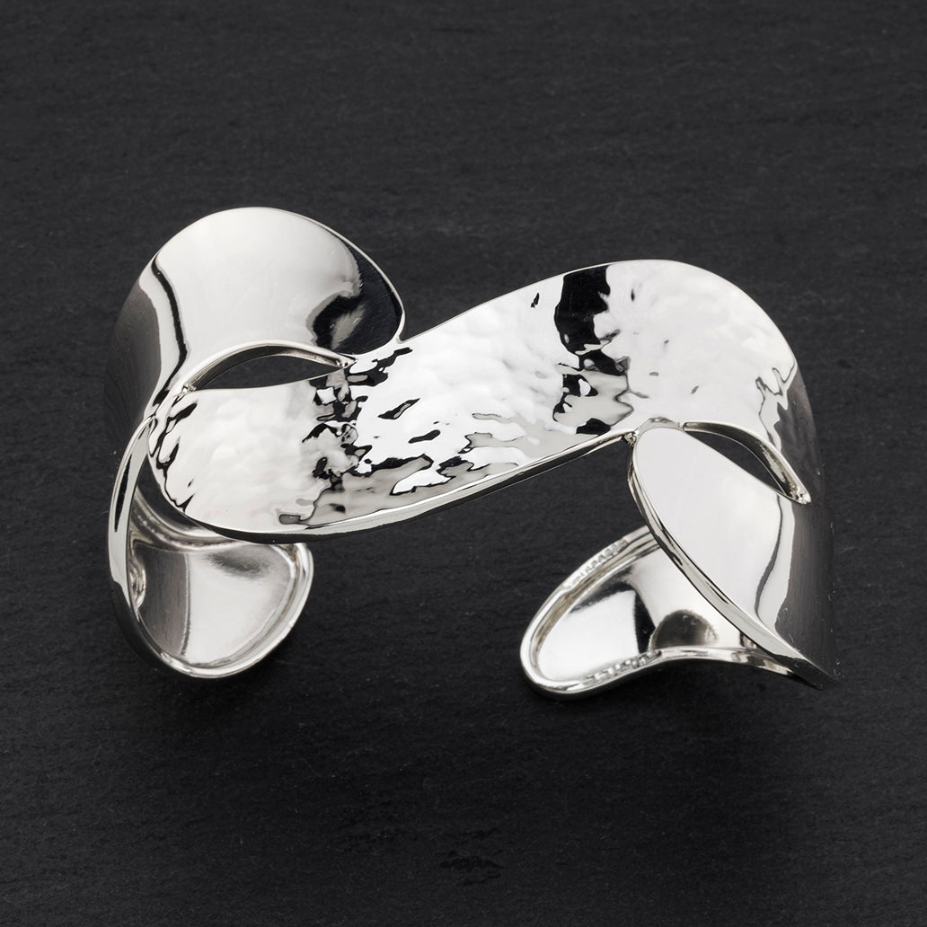 infinite loop sterling silver cuff bracelet