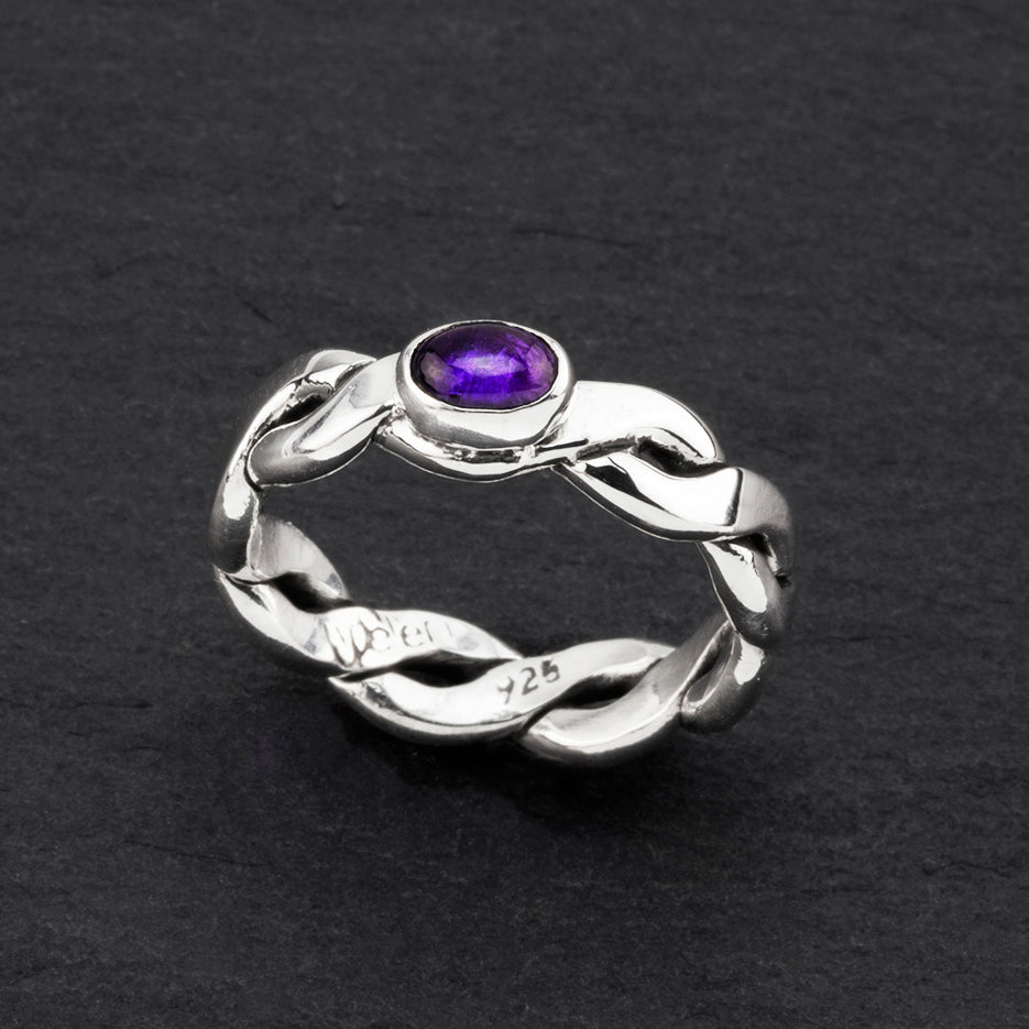 infinity bloom small amethyst ring