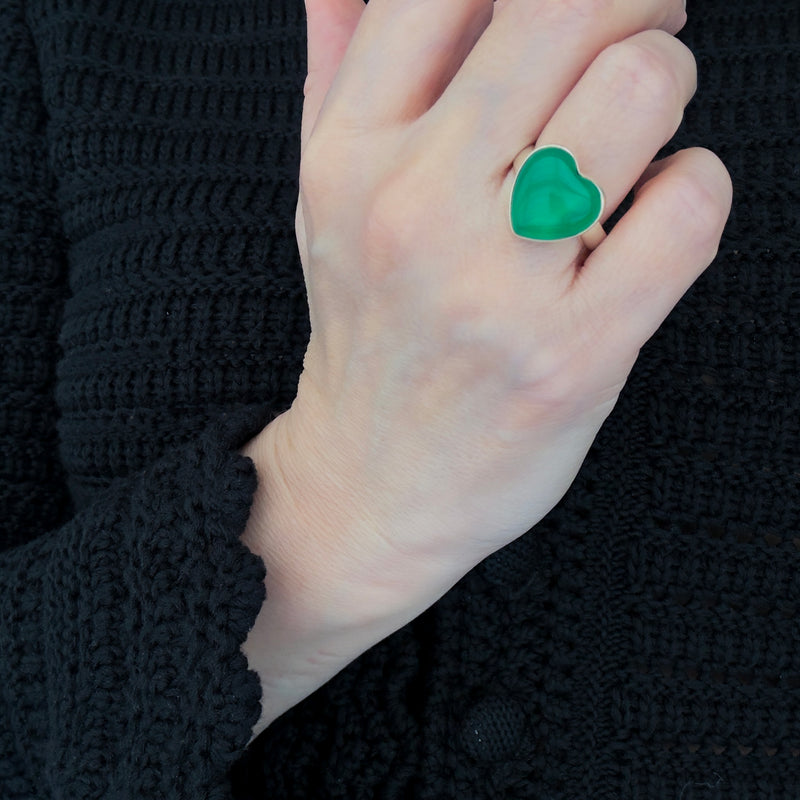 jade heart ring