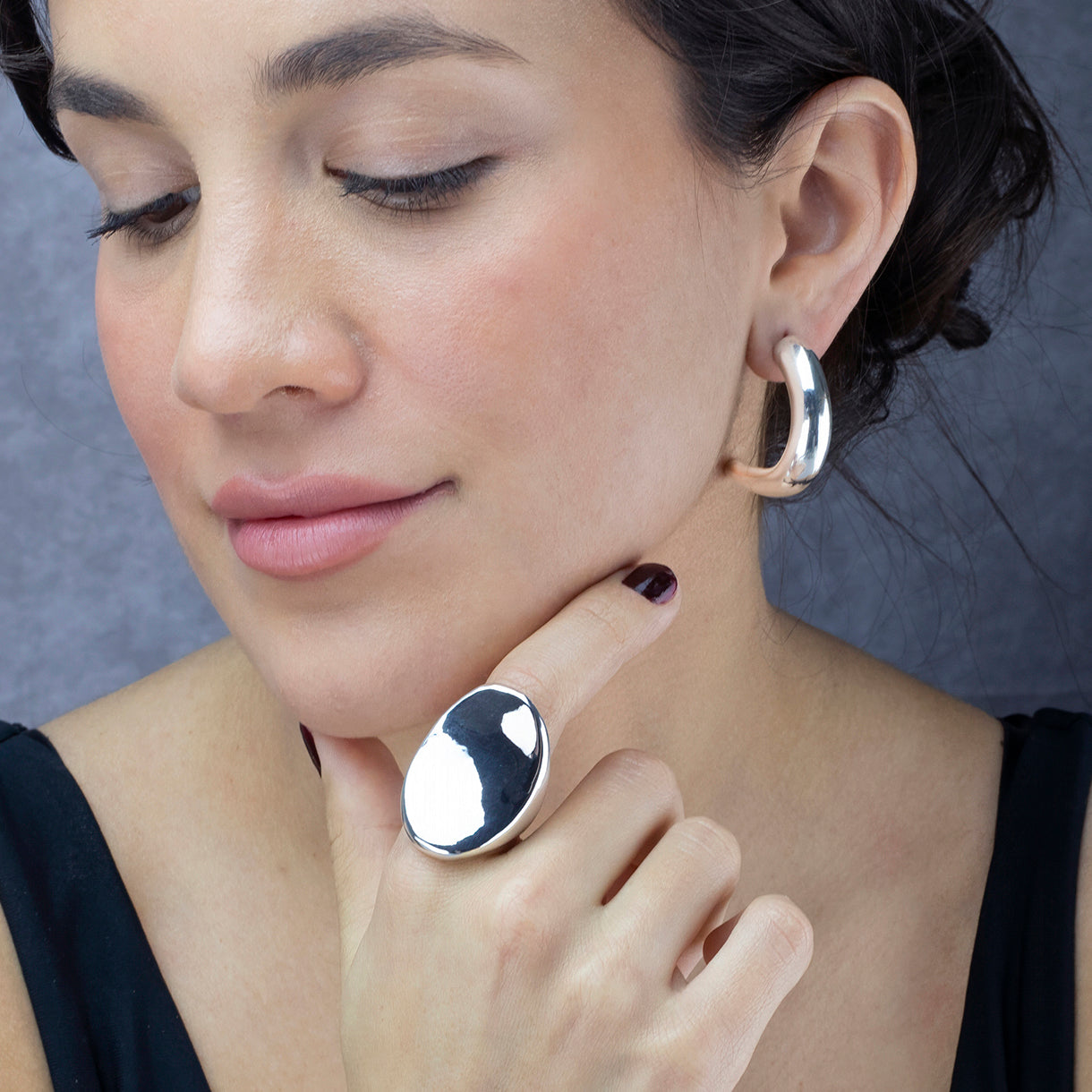 Liquid Luxe Chunky Silver Ring