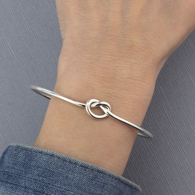 sterling silver knot bangle