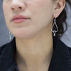 Large Sterling Silver Knot Dangle Earrings