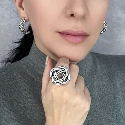 Eternal Knot Mexican Silver Ring