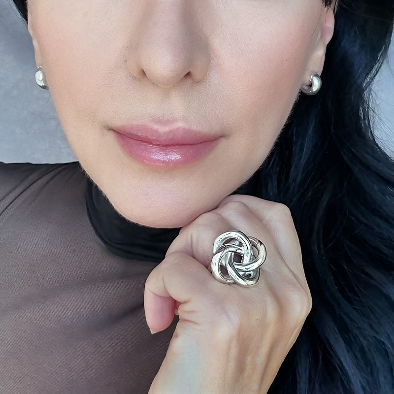 forever fold solid sterling silver ring