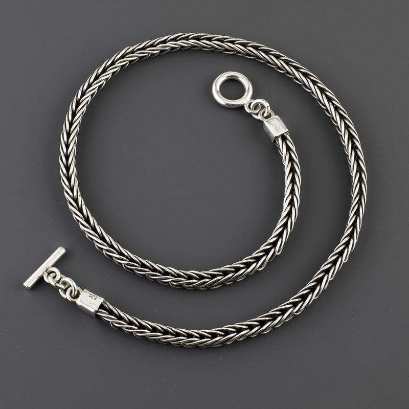 la cadena Mexican silver chain necklace