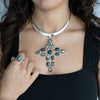 Large Labradorite Cross Pendant