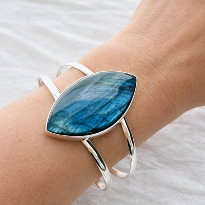 Large Labradorite Cuff Bracelet