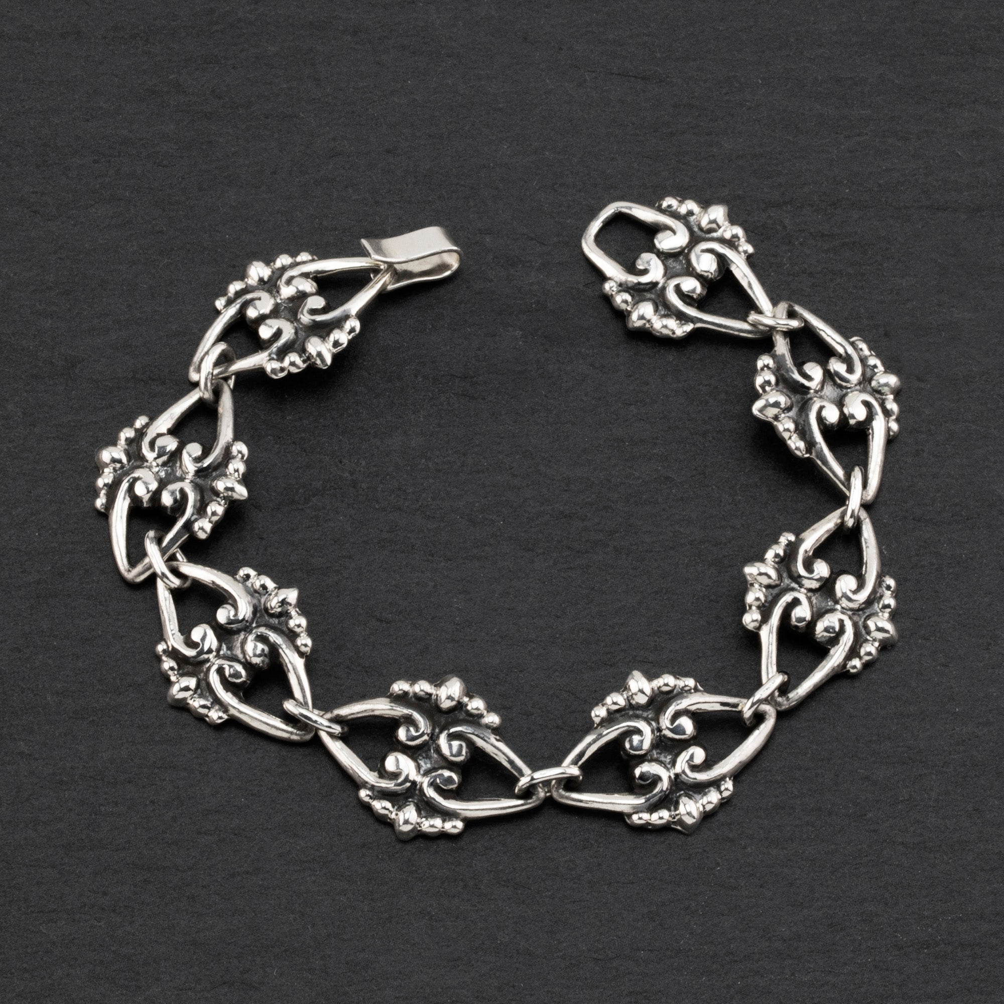 lace of love Taxco silver bracelet