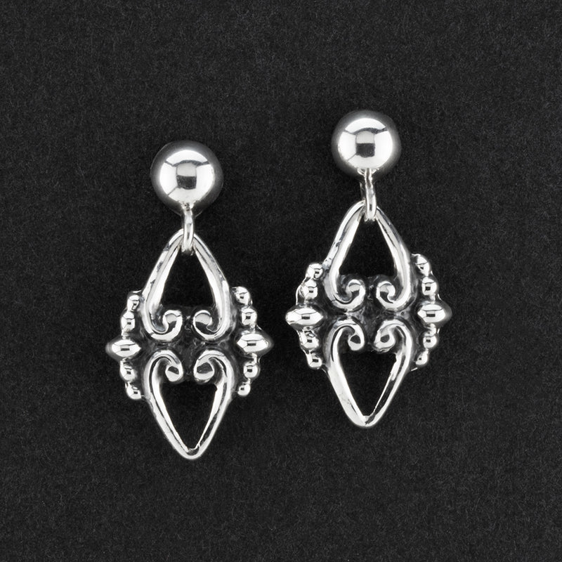 lace of love Taxco silver earrings
