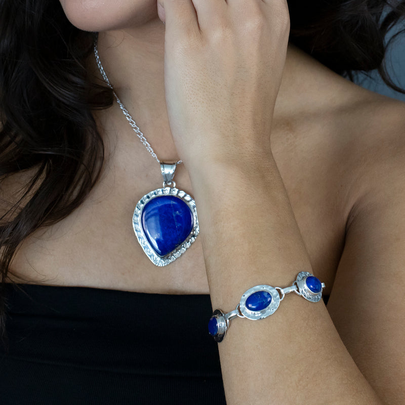 Midnight Circuit Lapis Lazuli Bracelet