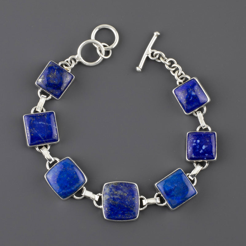 lapis lazuli silver bracelet