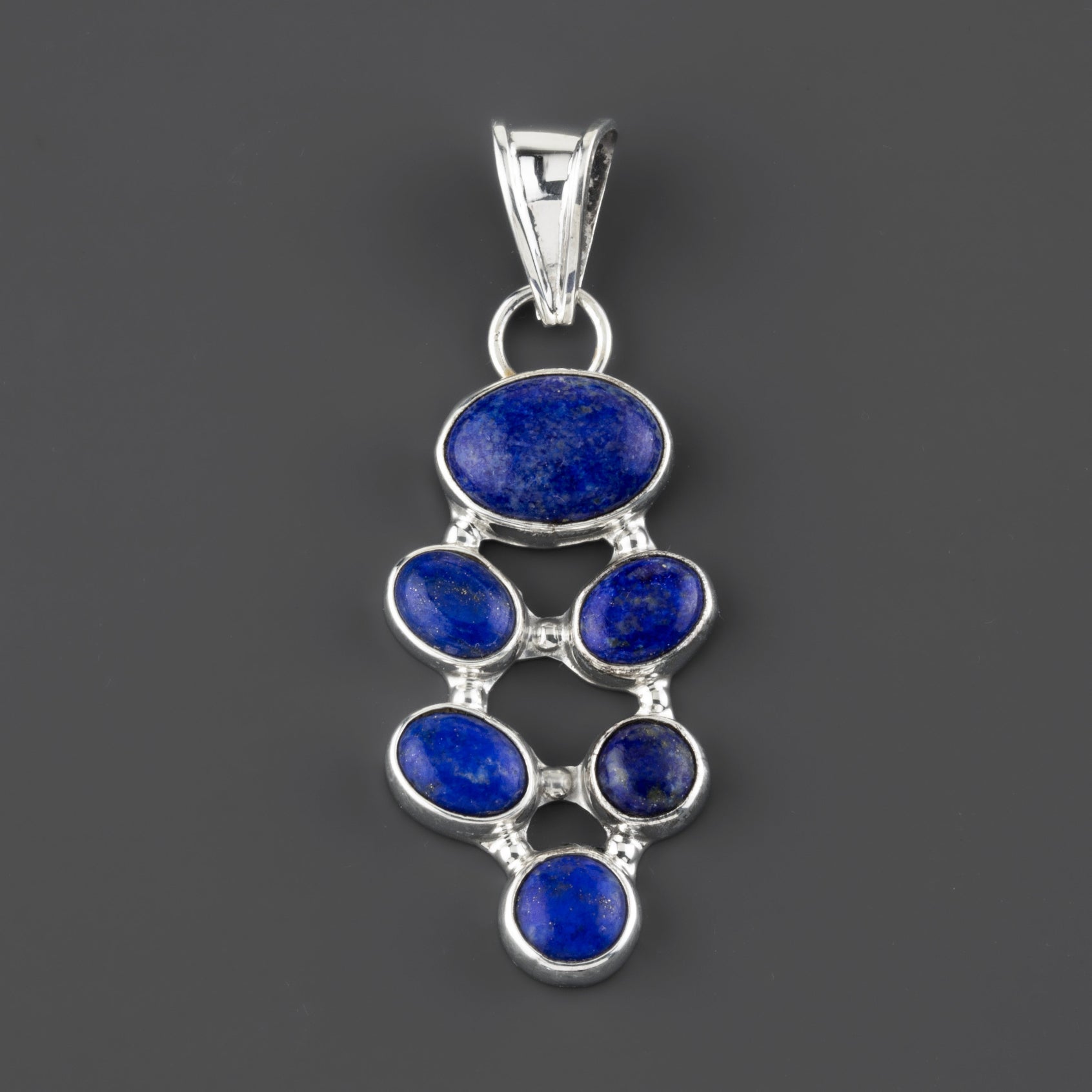 lapis cluster pendant