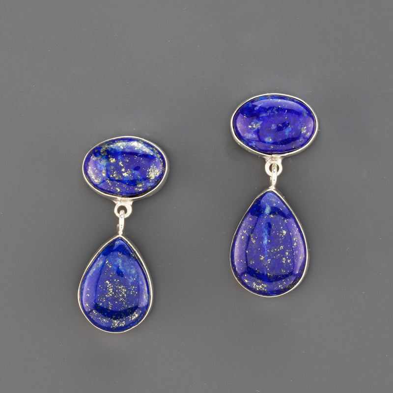 Celestial Drip Lapis Lazuli Earrings