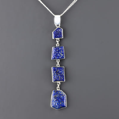 lapis ladder statement pendant