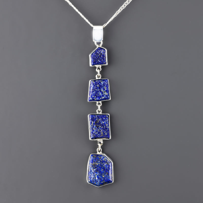 lapis ladder statement pendant