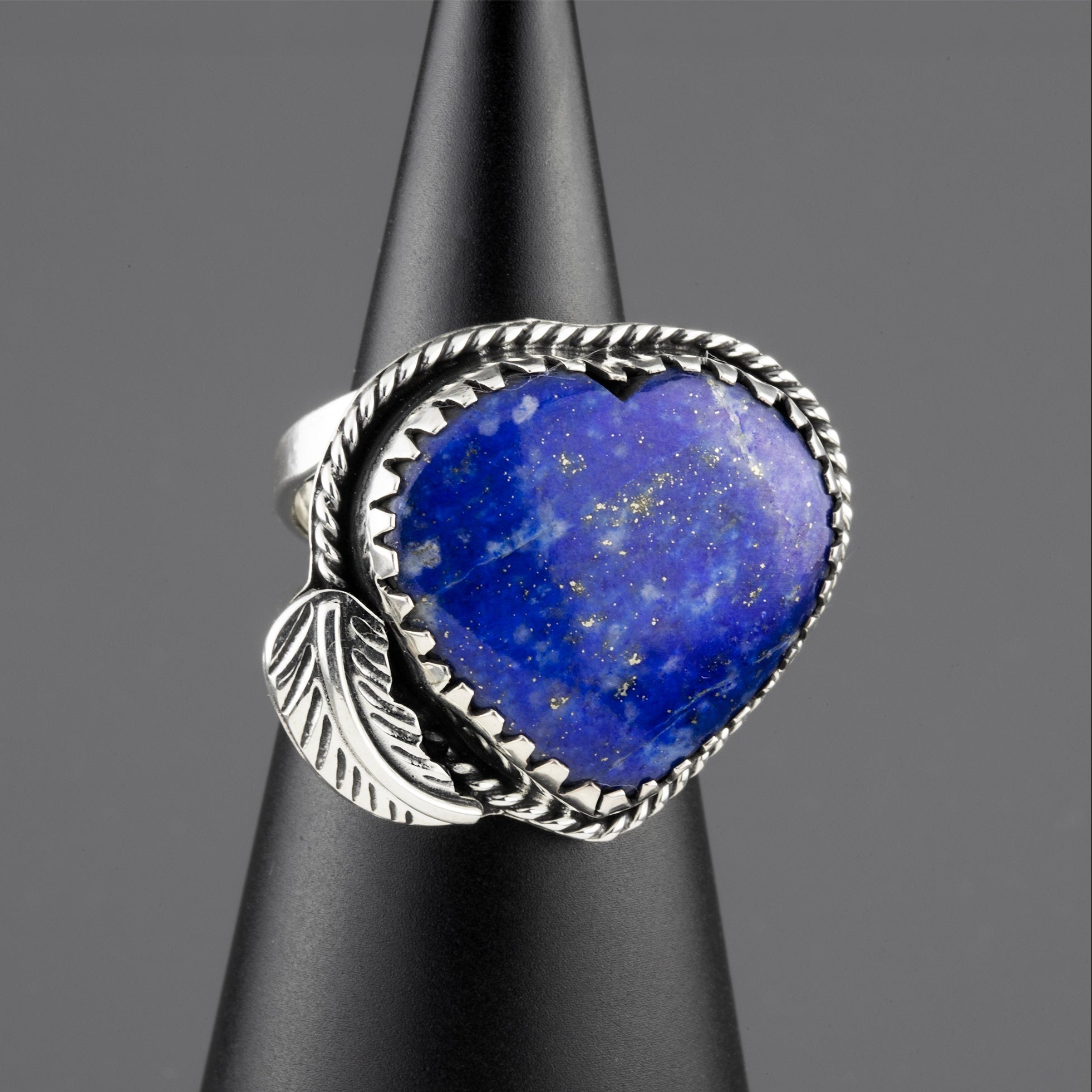 lapis lazuli heart ring