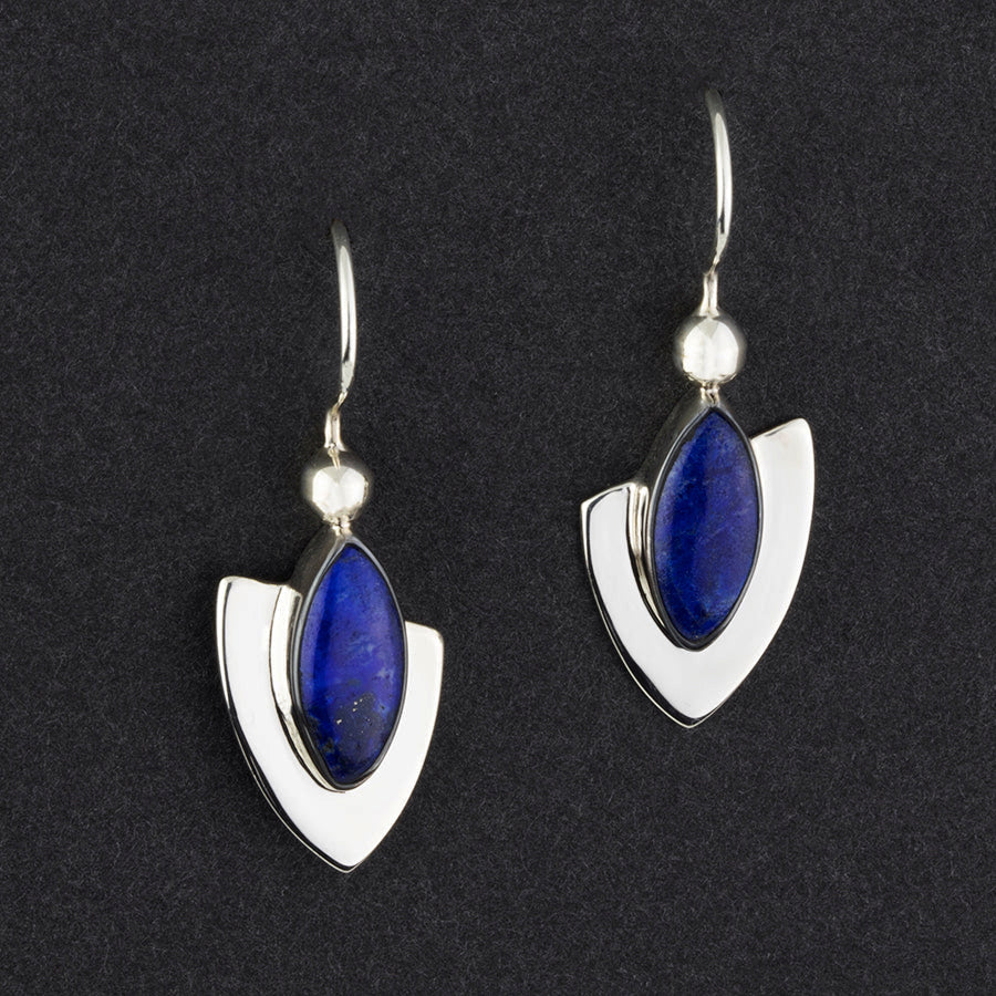 lapis lazuli marquise drop earrings