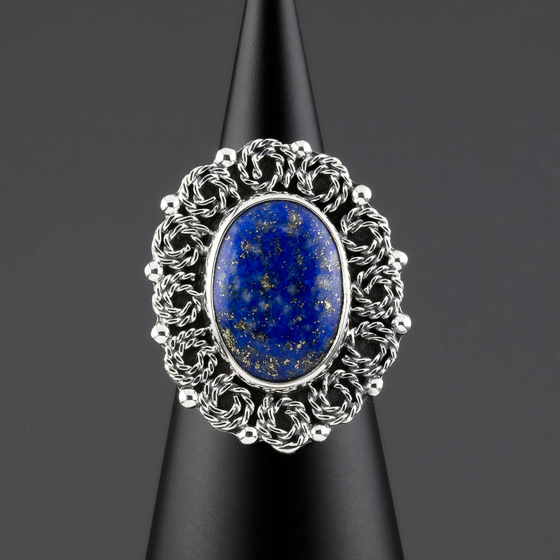 lapis lazuli sterling silver ring