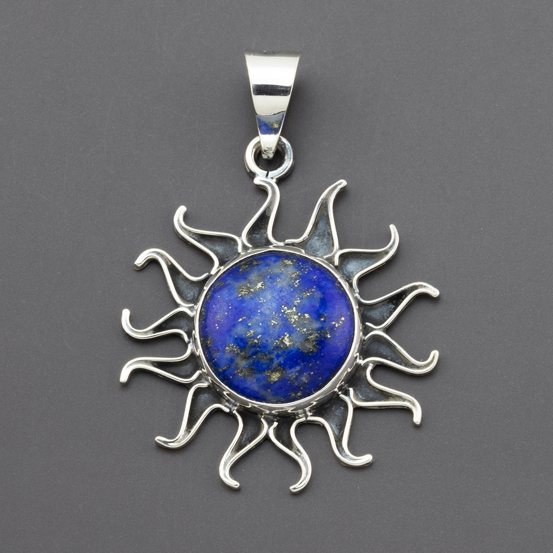 lapis lazuli sunburst pendant