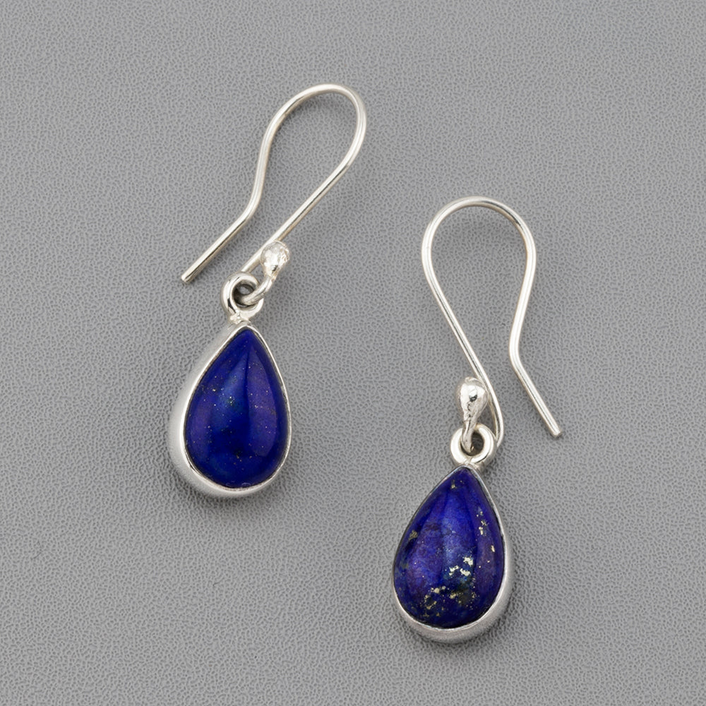 lapis lazuli teardrop earrings