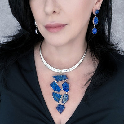 Celestial Drama Lapis Earrings