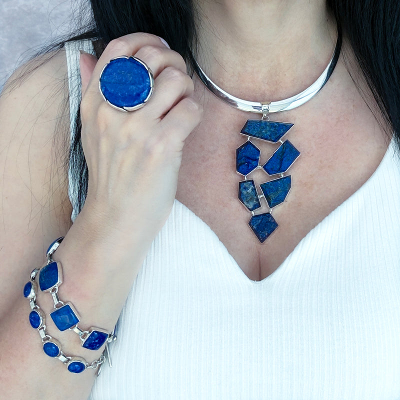 large lapis pendant