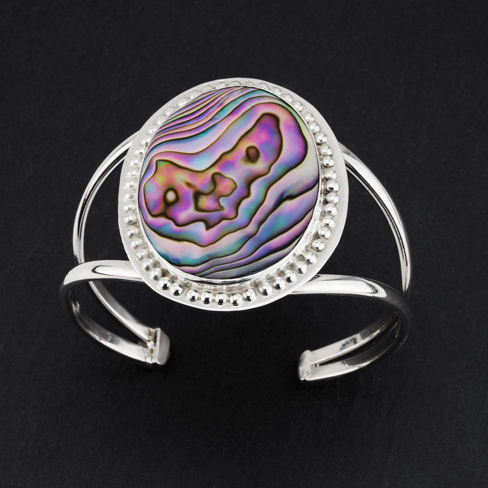 large abalone cuff bracelet